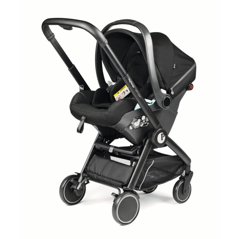 Peg Perego City Loop Chassis, Seat Unit & Primo Viaggio Car Seat Bundle - True Black