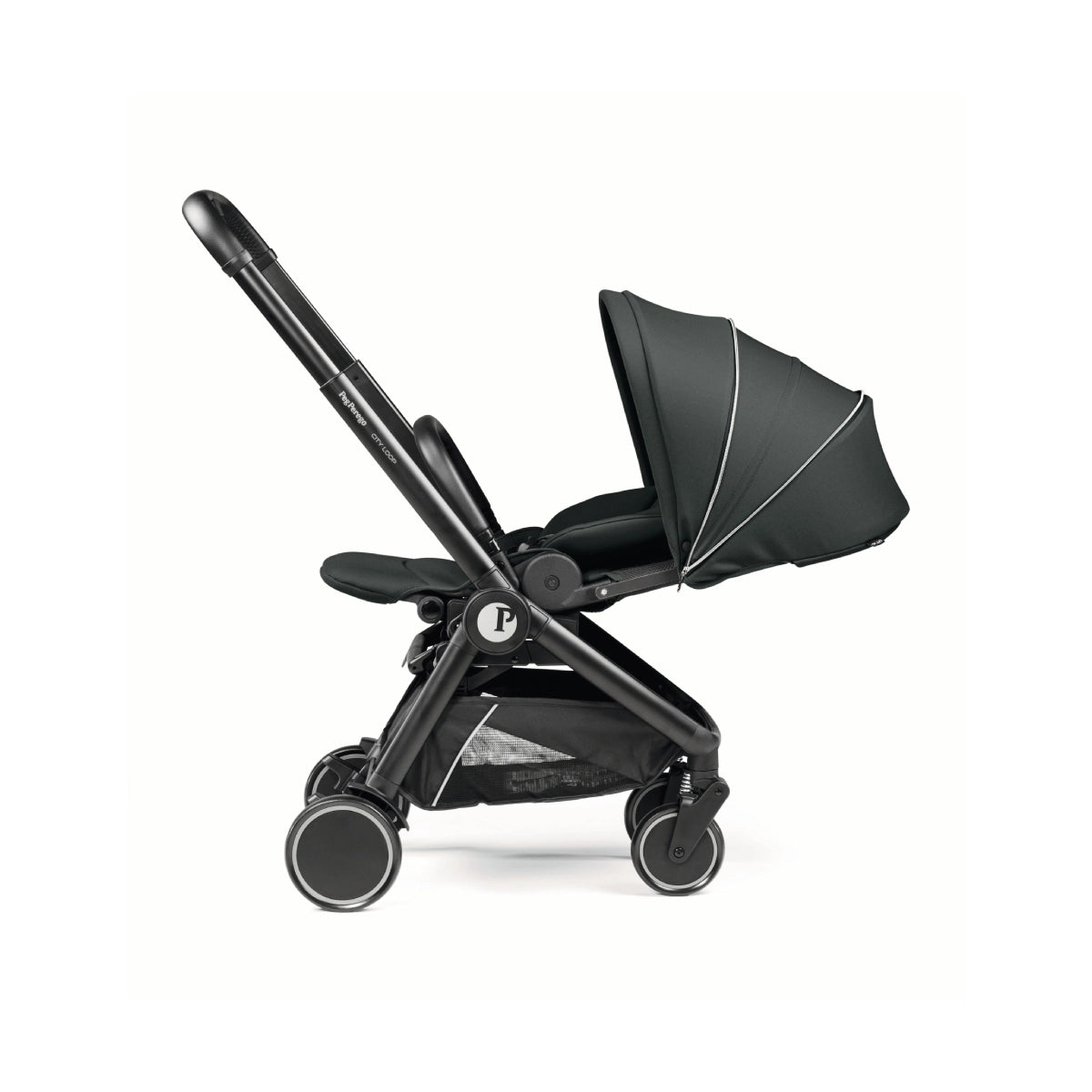 Peg Perego City Loop Chassis, Seat Unit & Primo Viaggio Car Seat Bundle - Metal