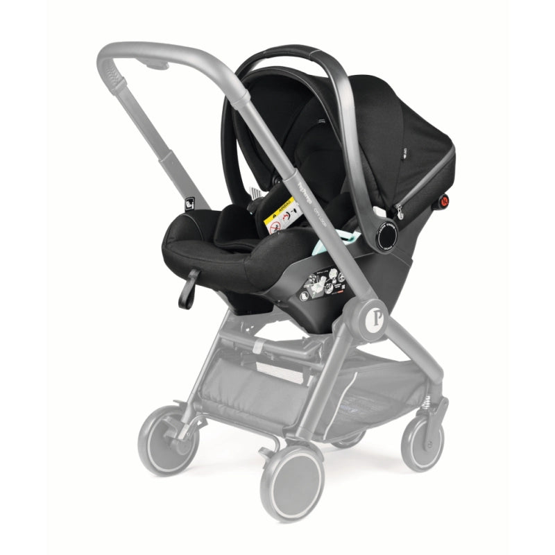 Peg Perego City Loop Chassis, Seat Unit & Primo Viaggio Car Seat Bundle - True Black