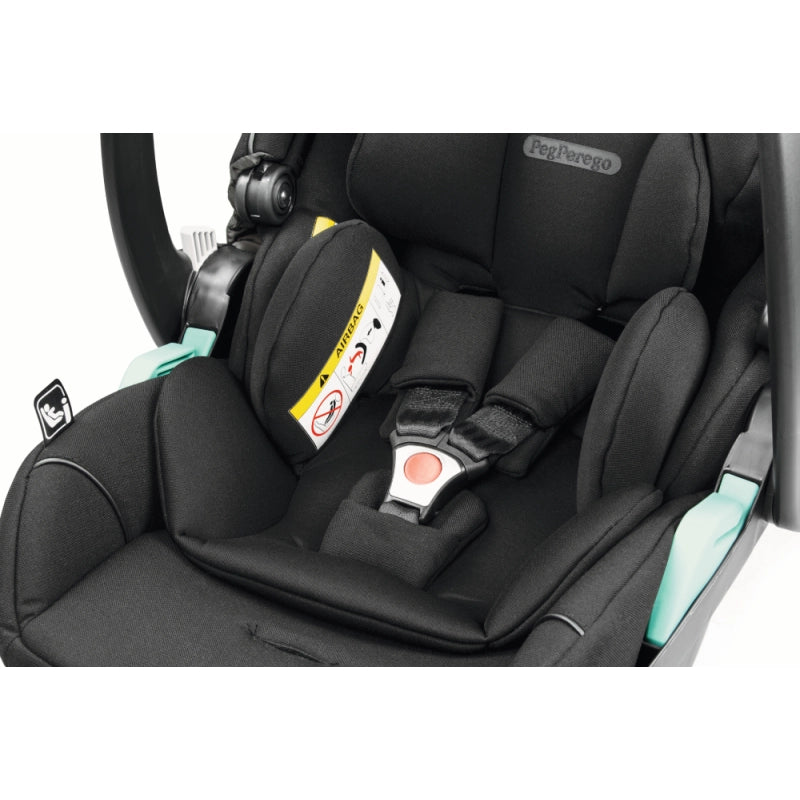 Peg Perego City Loop Chassis, Seat Unit & Primo Viaggio Car Seat Bundle - True Black