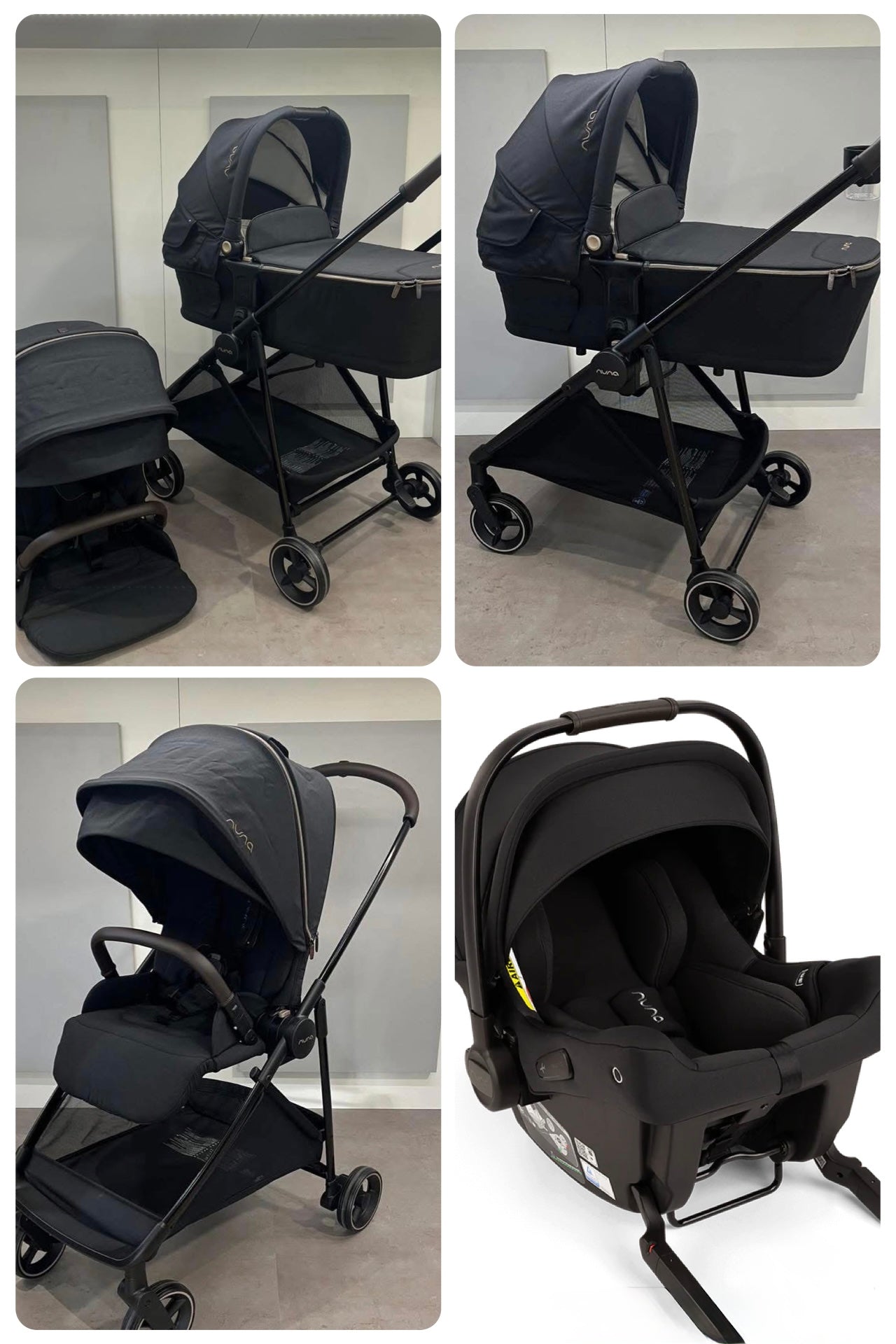 Nuna Ixxa With Carrycot , Stroller and Pipa Urbn *Ex Display