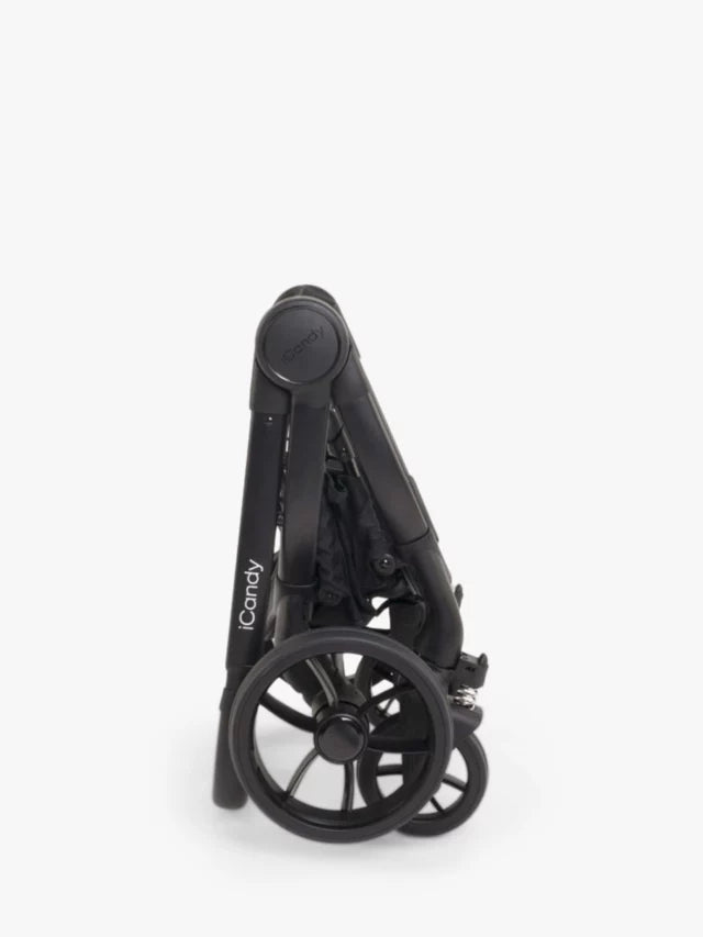 iCandy Peach 7 Pushchair & Accessories with Cybex Cloud T Baby Car Seat and Base T Bundle, BlackEdition /Deep Black