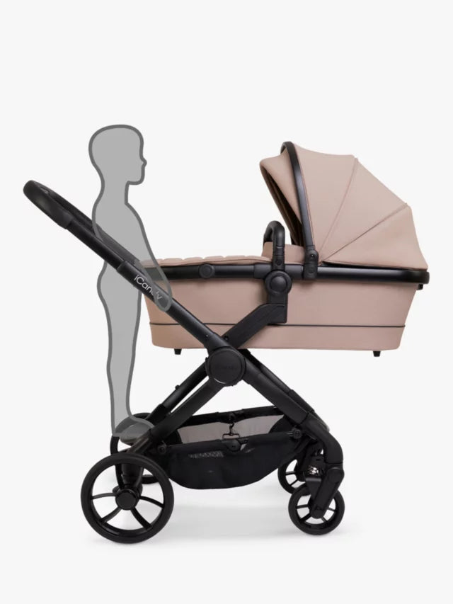 iCandy Peach 7 Pushchair & Accessories with Cybex Cloud T Baby Car Seat and Base T Bundle, Cookie Cozy Beige