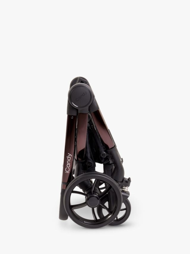 iCandy Peach 7 Pushchair & Accessories with Cybex Cloud T Baby Car Seat and Base T Bundle, Coco/Deep Black