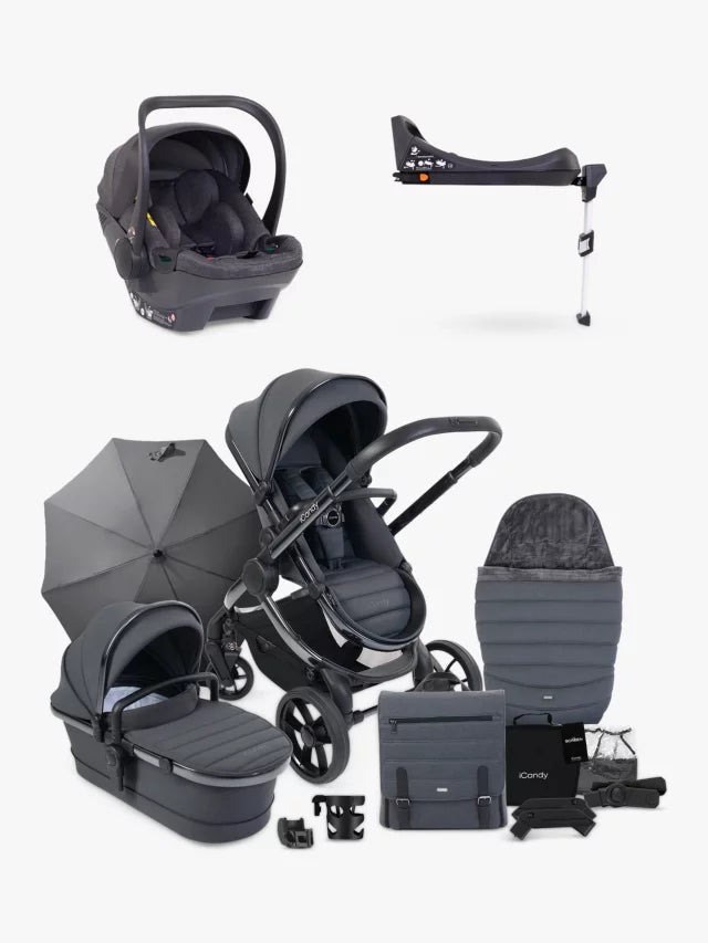 iCandy Peach 7 Pushchair Carrycot Accessories with Cocoon Car Seat Jolly Tots