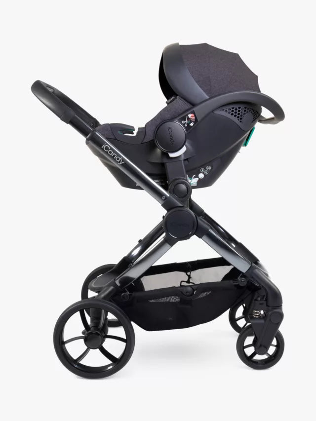 iCandy Peach 7 Pushchair, Carrycot & Accessories with Cocoon Car Seat and Base Travel Bundle, Truffle