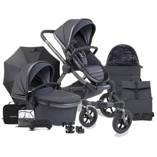iCandy Peach 7 All Terrain Complete Pushchair Bundle - Storm/Nimbus