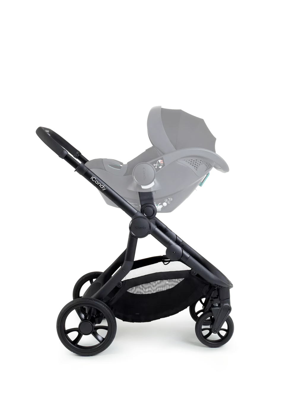 iCandy Orange 4 Pushchair, Carrycot and Accessories Complete Bundle Jet /Pistachio