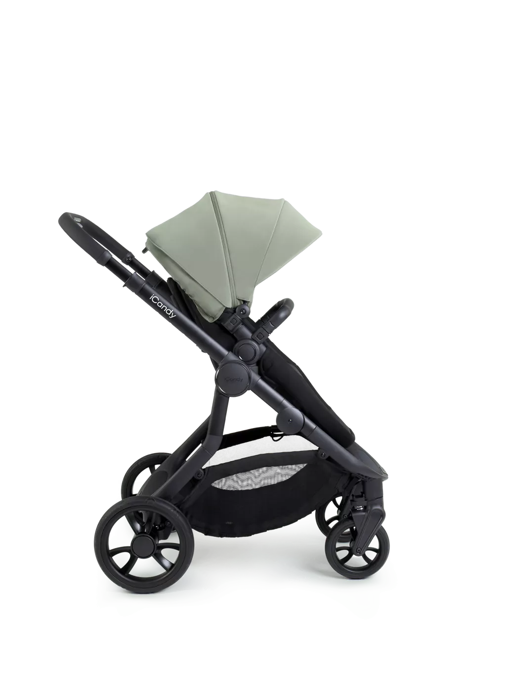 iCandy Orange 4 Pushchair, Carrycot and Accessories Complete Bundle Jet /Pistachio