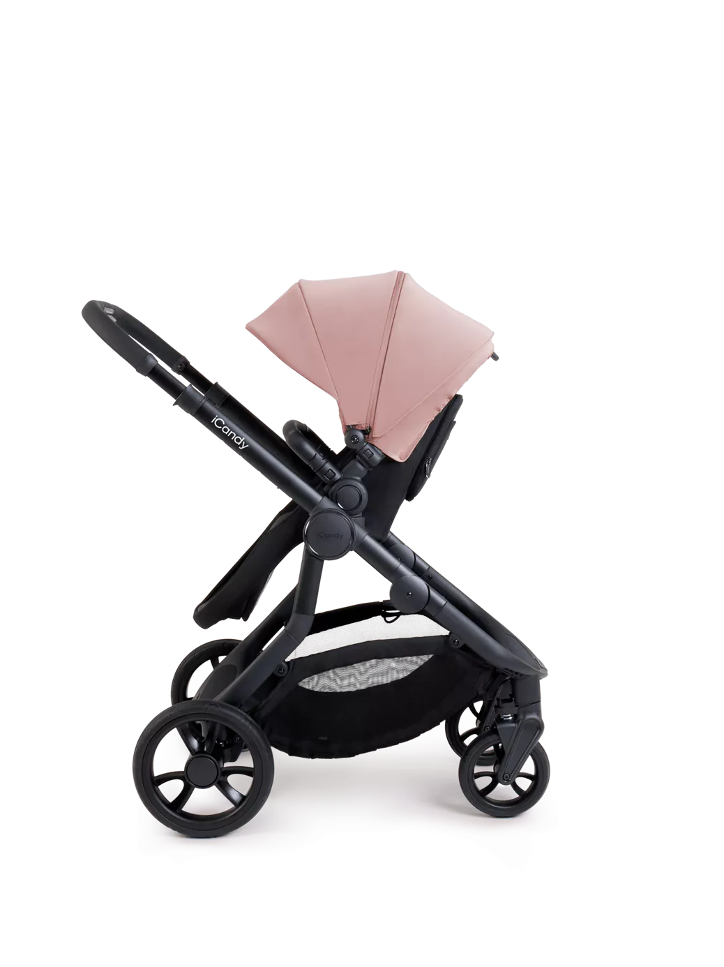iCandy Orange 4 Pushchair, Carrycot and Accessories Complete Bundle Jet /Rose