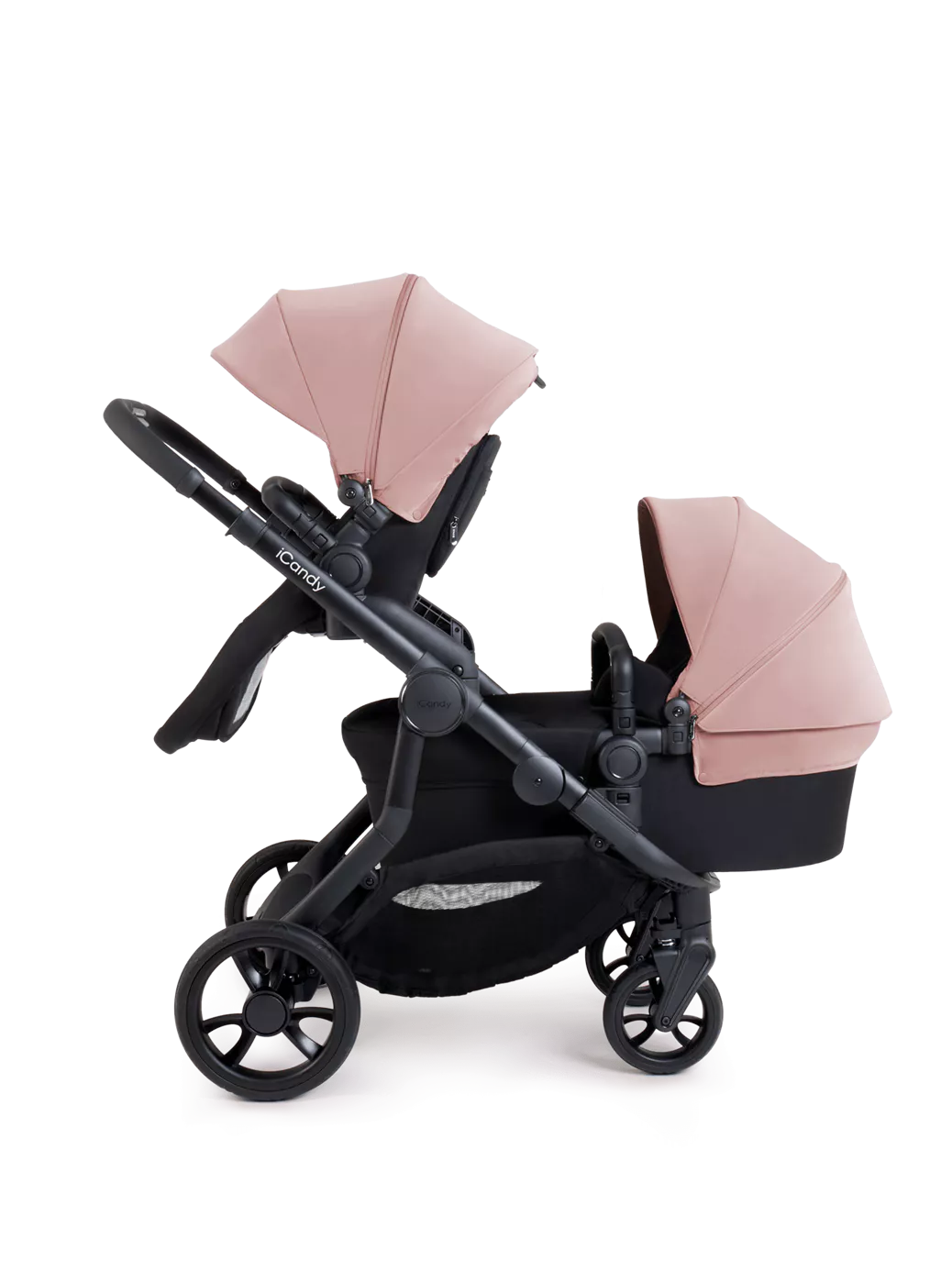 iCandy Orange 4 Pushchair, Carrycot and Accessories Complete Bundle Jet /Rose