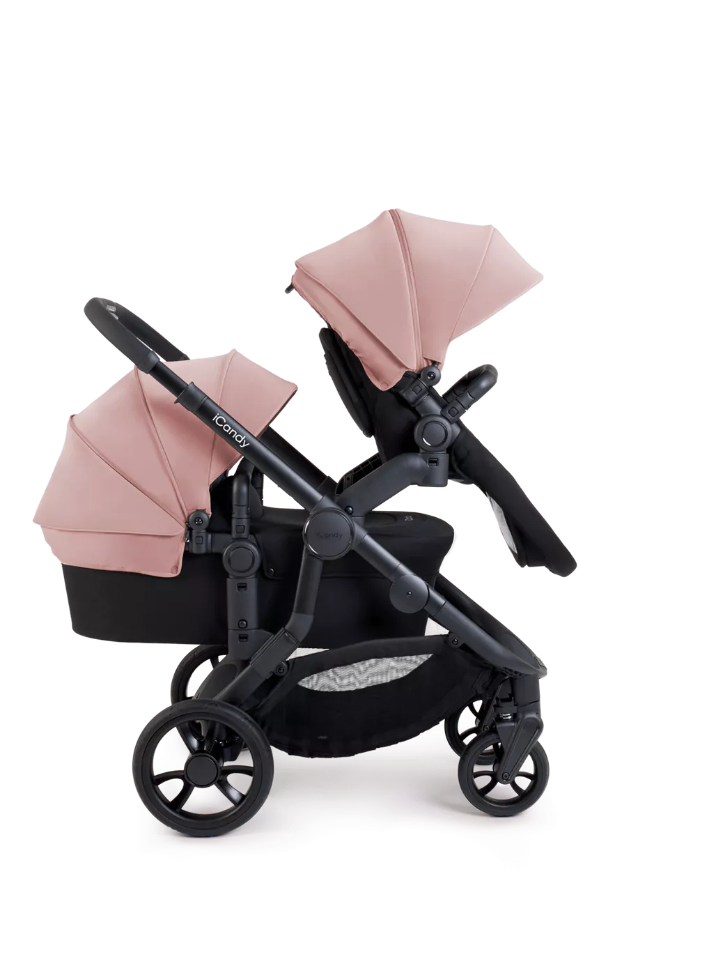 iCandy Orange 4 Pushchair, Carrycot and Accessories Complete Bundle Jet /Rose