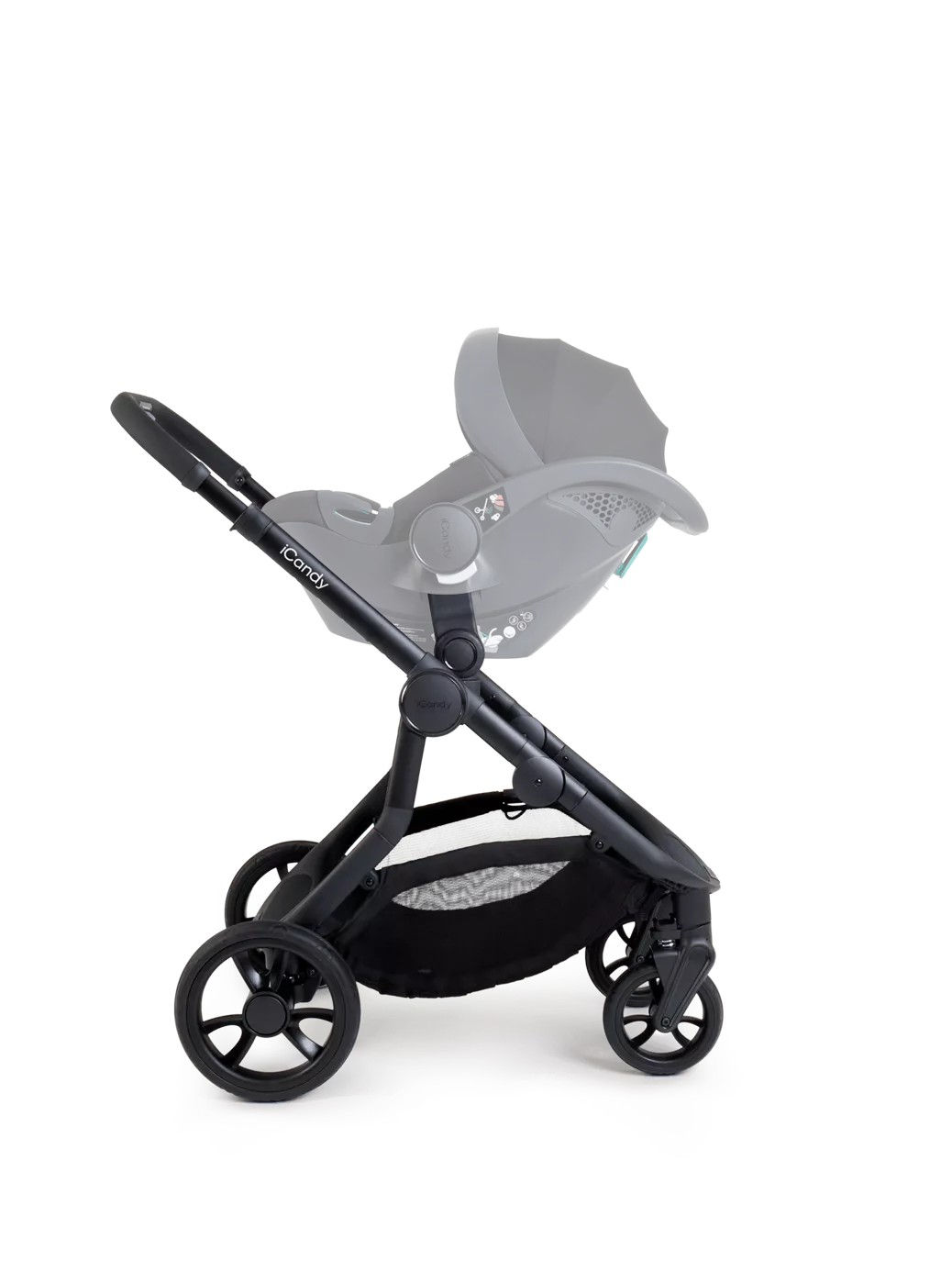 iCandy Orange 4 Pushchair, Carrycot and Accessories Complete Bundle Jet Latte