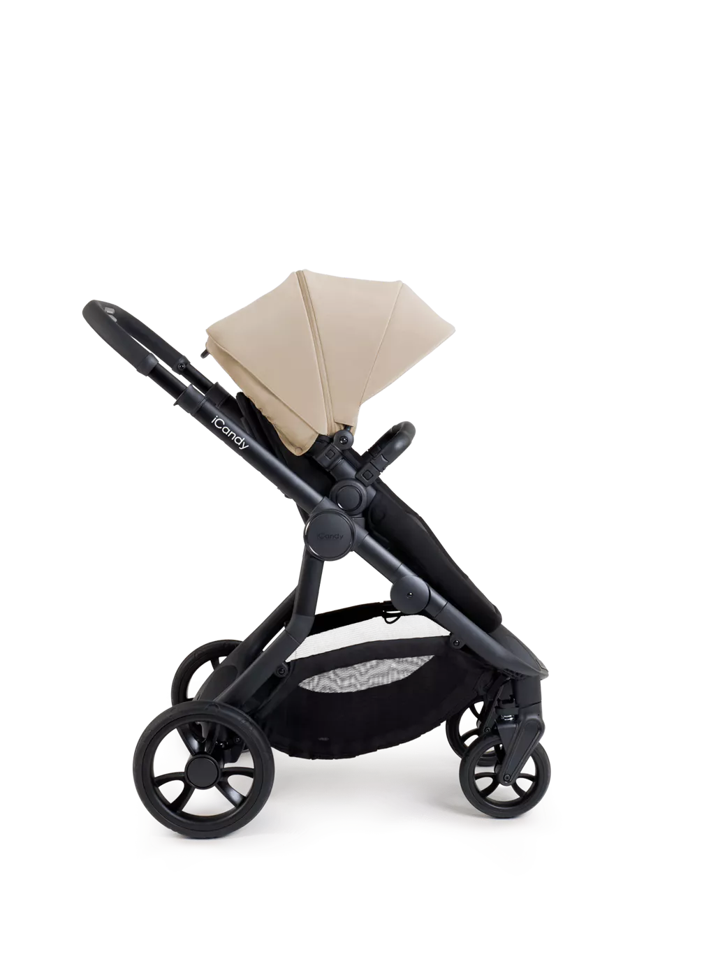 iCandy Orange 4 Pushchair, Carrycot and Accessories Complete Bundle Jet Latte