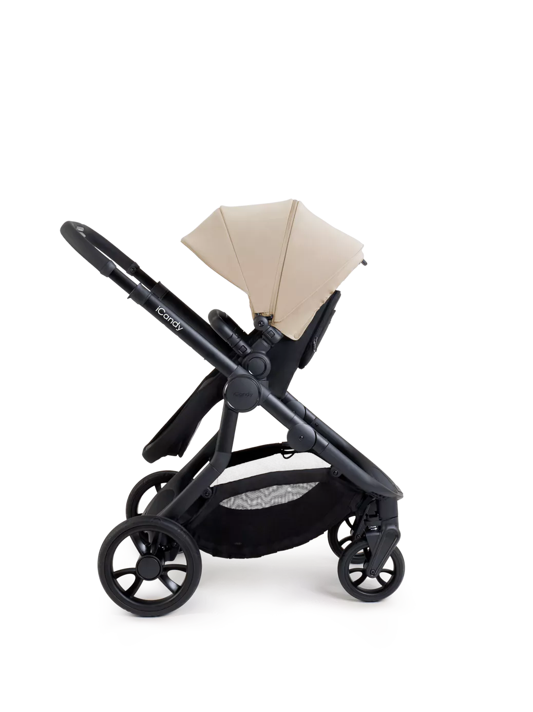 iCandy Orange 4 Pushchair, Carrycot and Accessories Complete Bundle Jet Latte