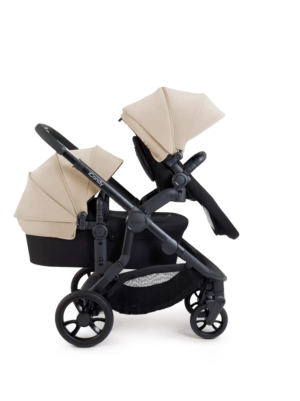 iCandy Orange 4 Pushchair, Carrycot and Accessories Complete Bundle Jet Latte