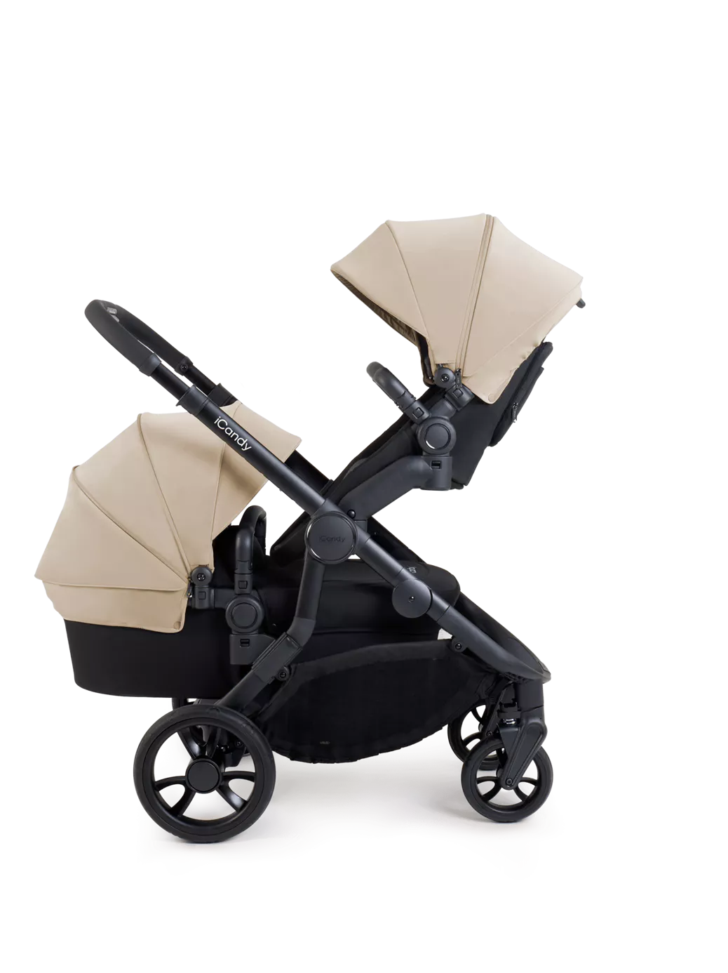 iCandy Orange 4 Pushchair, Carrycot and Accessories Complete Bundle Jet Latte