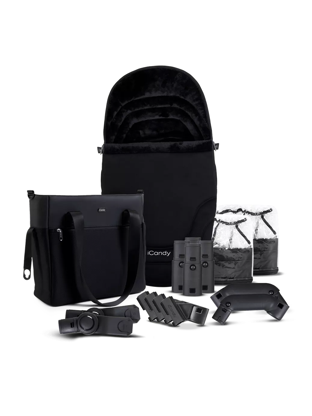 Orange 4 Double Pushchair Bundle Jet, Fossil