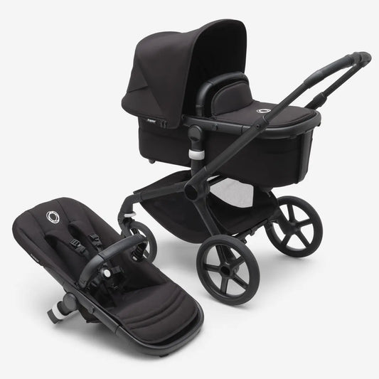 Bugaboo Fox 5 carrycot and seat pushchair Midnight Black