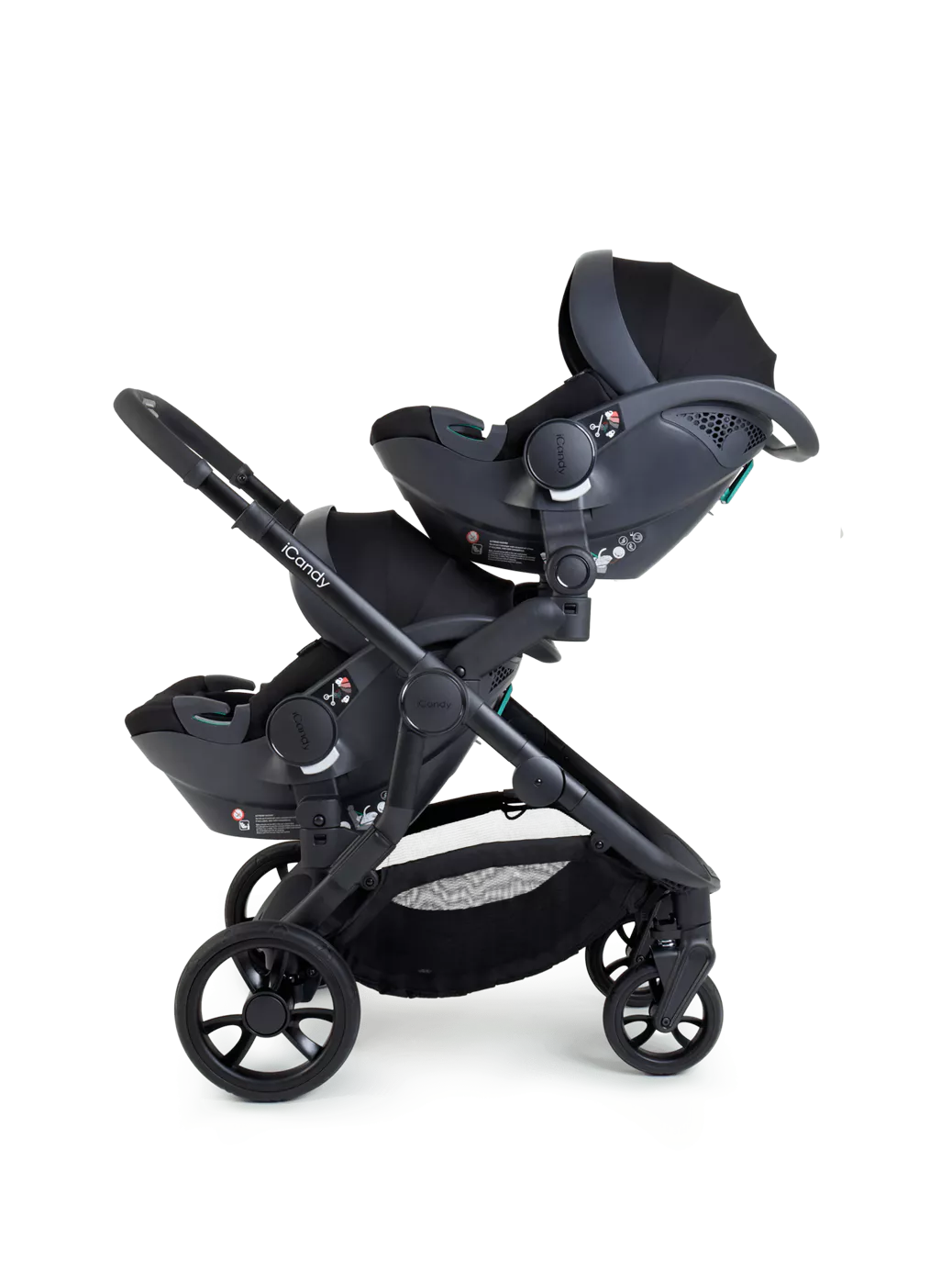 Orange 4 Twin Pushchair Bundle Jet Pistachio