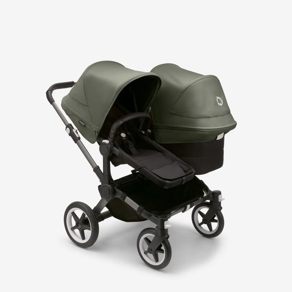 Bugaboo Donkey 5 Duo carrycot and seat pushchair Forest Green Jolly Tots