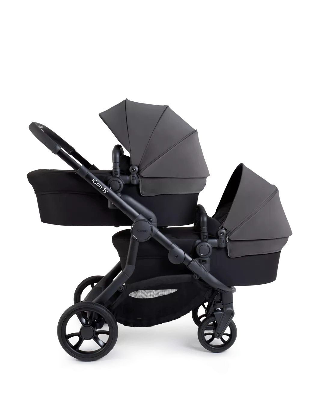 Orange 4 Twin Pushchair Bundle Jet Fossil