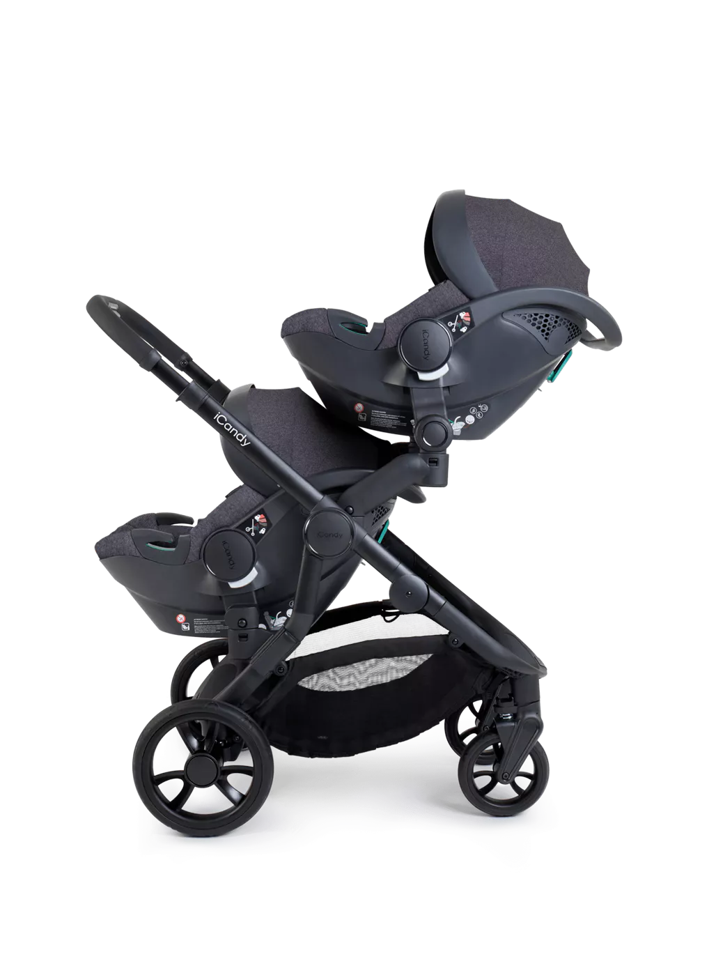 Orange 4 Twin Pushchair Bundle Jet Fossil
