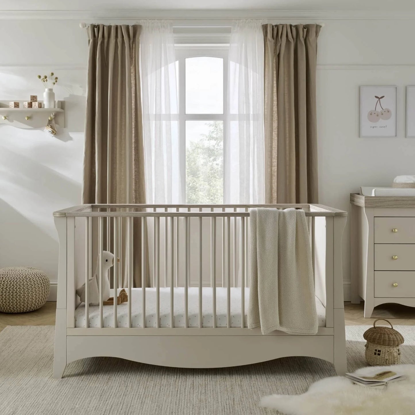 Cuddle Co Clara Cot Bed - Cashmere and Ash *Pre order August delivery