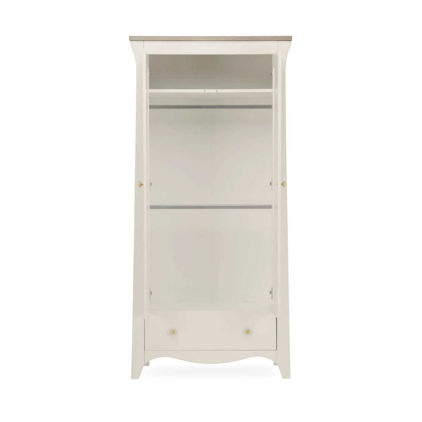 Cuddle Co Clara 2 Door Double Wardrobe Cashmere and Ash *Pre order August delivery