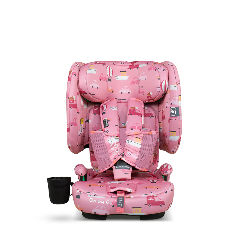 Cosatto On The Go i-Size Travel Car Seat Itchy Feet Rosy Pre Order April Delivery