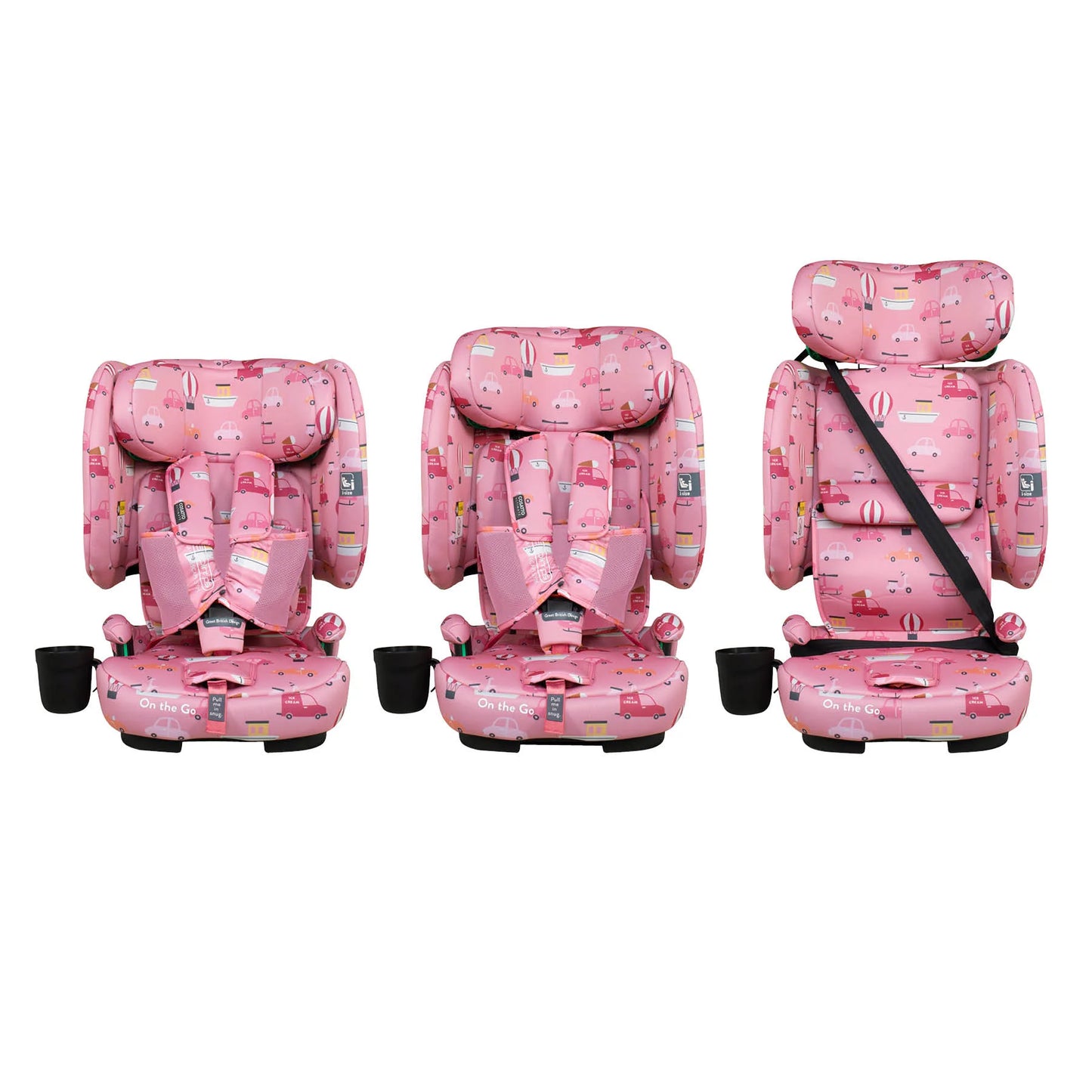 Cosatto On The Go i-Size Travel Car Seat Itchy Feet Rosy Pre Order April Delivery