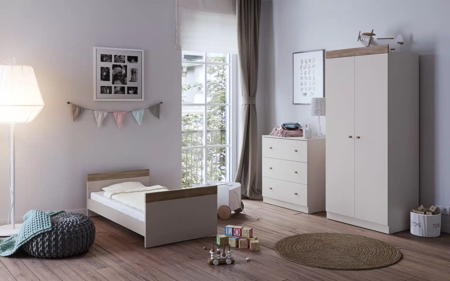 Little Acorns Tila 3 piece room set Cashmere/Truffle Oak *Local delivery or store collection only