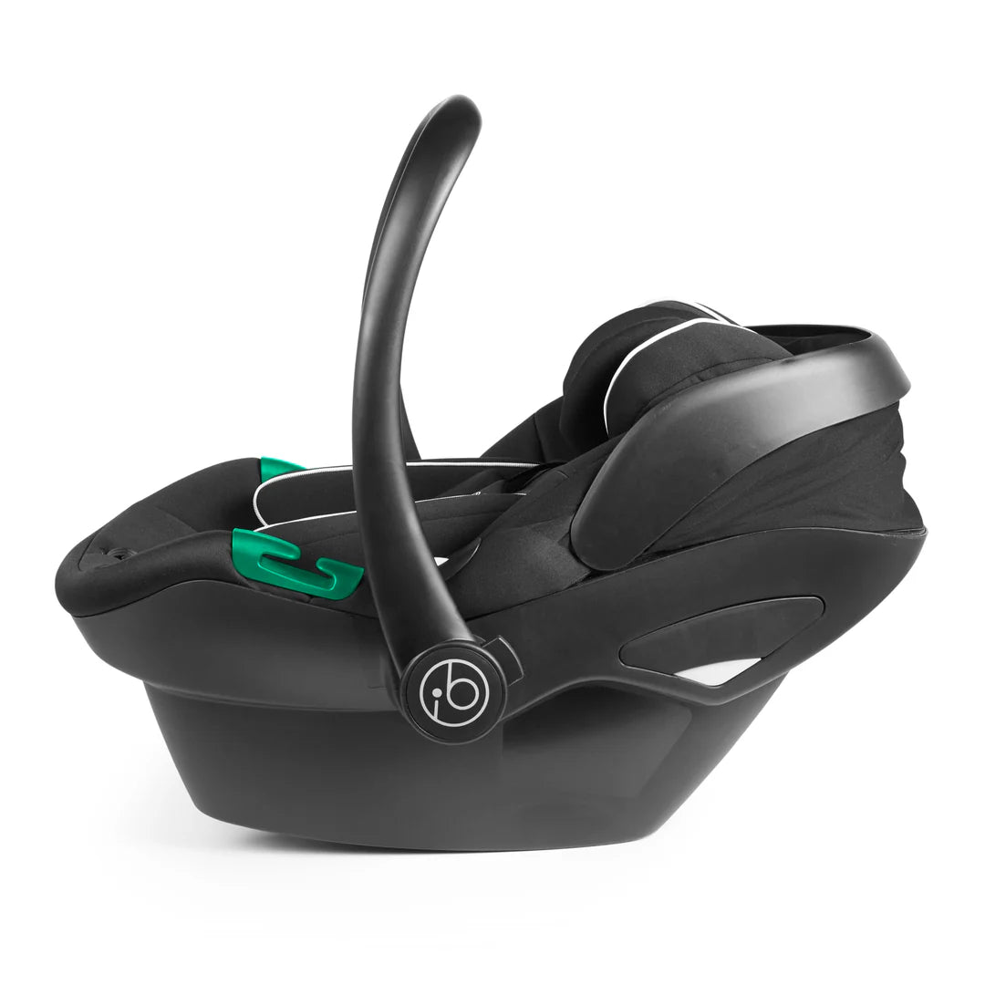Ickle bubba Stomp Luxe All in One Premium i-Size Travel System with ISOFIX Base Woodland - Tan handle Black Frame