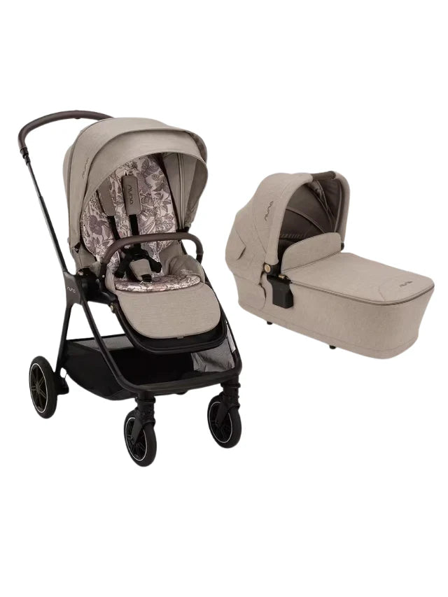 TRIV next Pushchair, LYTL Carrycot and PIPA Urbn Car Seat Travel Bundle Liberty
