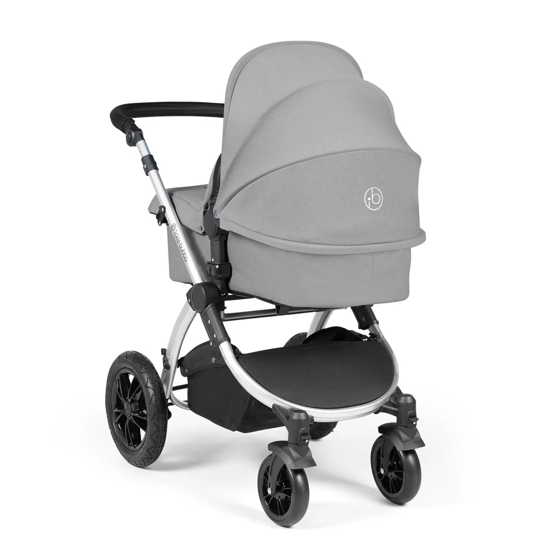 Ickle Bubba Stomp Luxe Travel System & Home 14 Piece Bundle Desert /Silver Chassis/Black handle