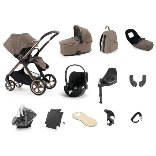 BabyStyle Oyster4 Pushchair Ultimate 12 Piece Bundle with Cybex Cloud T i-Size Car Seat and Base - Mink *Message us to check availability