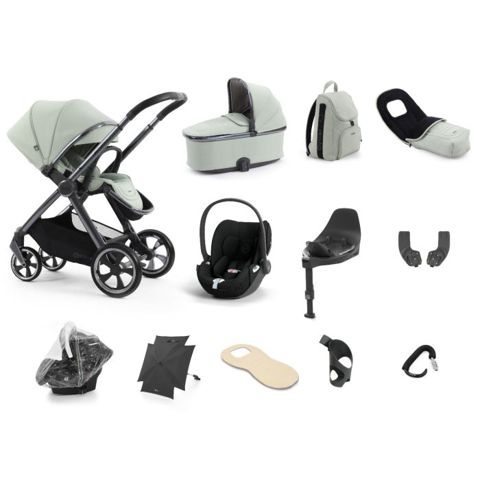 BabyStyle Oyster4 Pushchair Ultimate 12 Piece Bundle with Cybex Cloud T i-Size Car Seat and Base - Pistachio *Message us to check availability