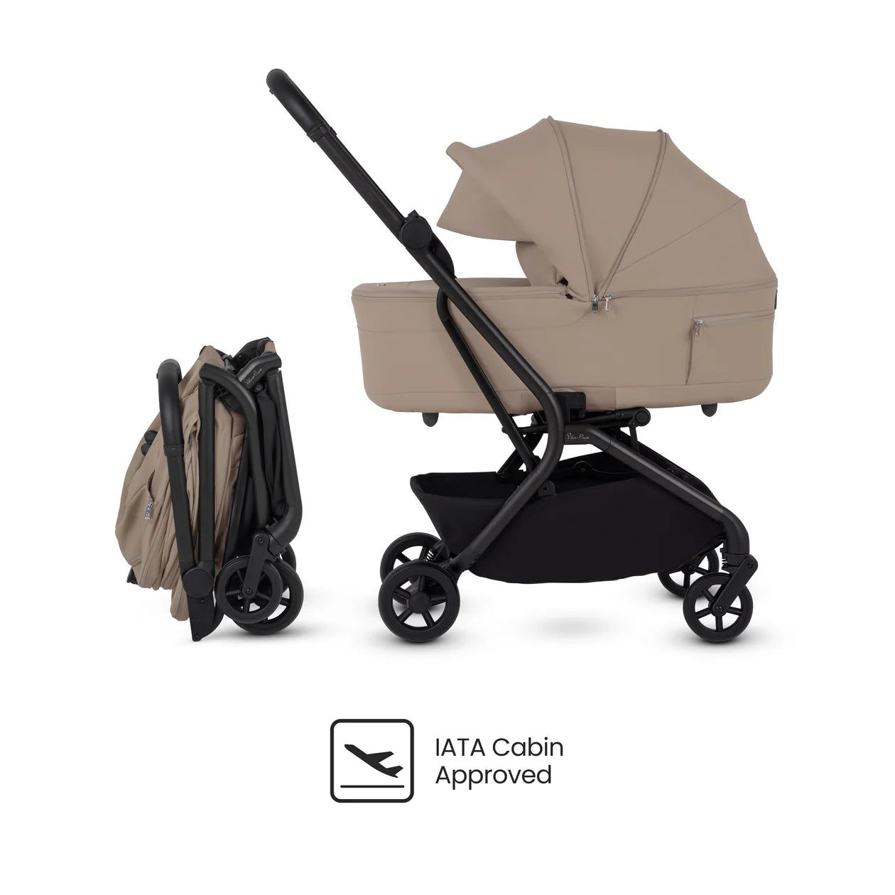 Silver Cross Nia Compact Travel System with Accessory Pack (12 Piece) Champagne Pre Order End Of November Delivery