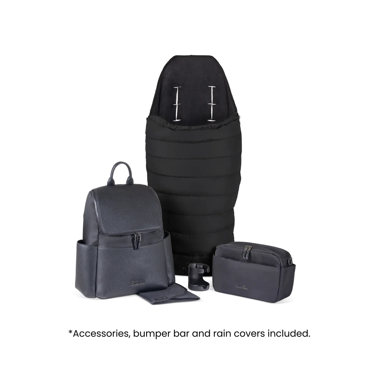 Silver Cross Nia Compact Travel System with Accessory Pack (12 Piece) Onyx Pre Order End Of November Delivery