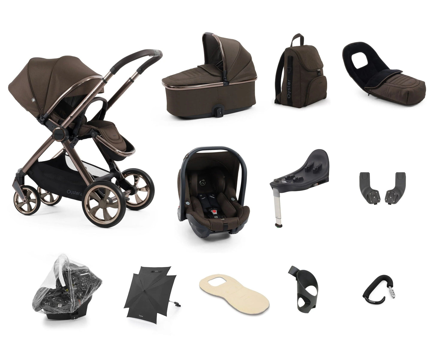 Babystyle Oyster 4 Bundle 12 Piece - Choclate Velvet Ultimate Pre Order April Delivery