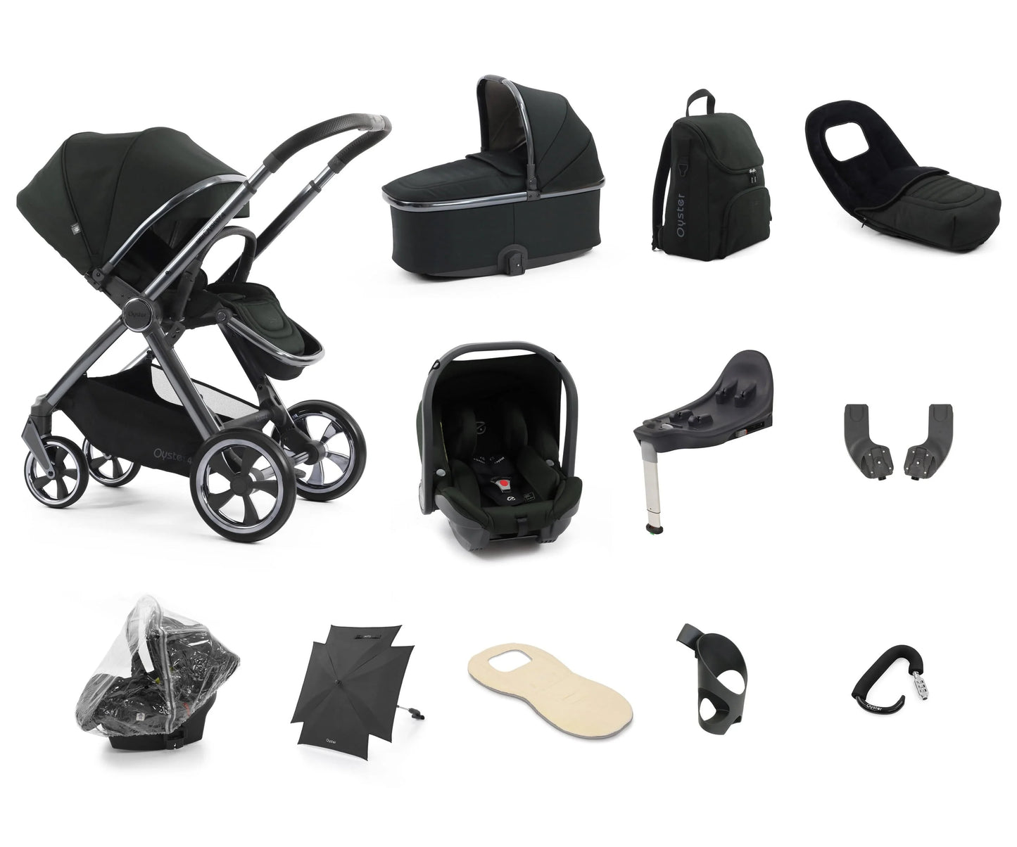 Babystyle Oyster 4 Bundle 12 Piece -Black Olive Ultimate Pre Order April Delivery