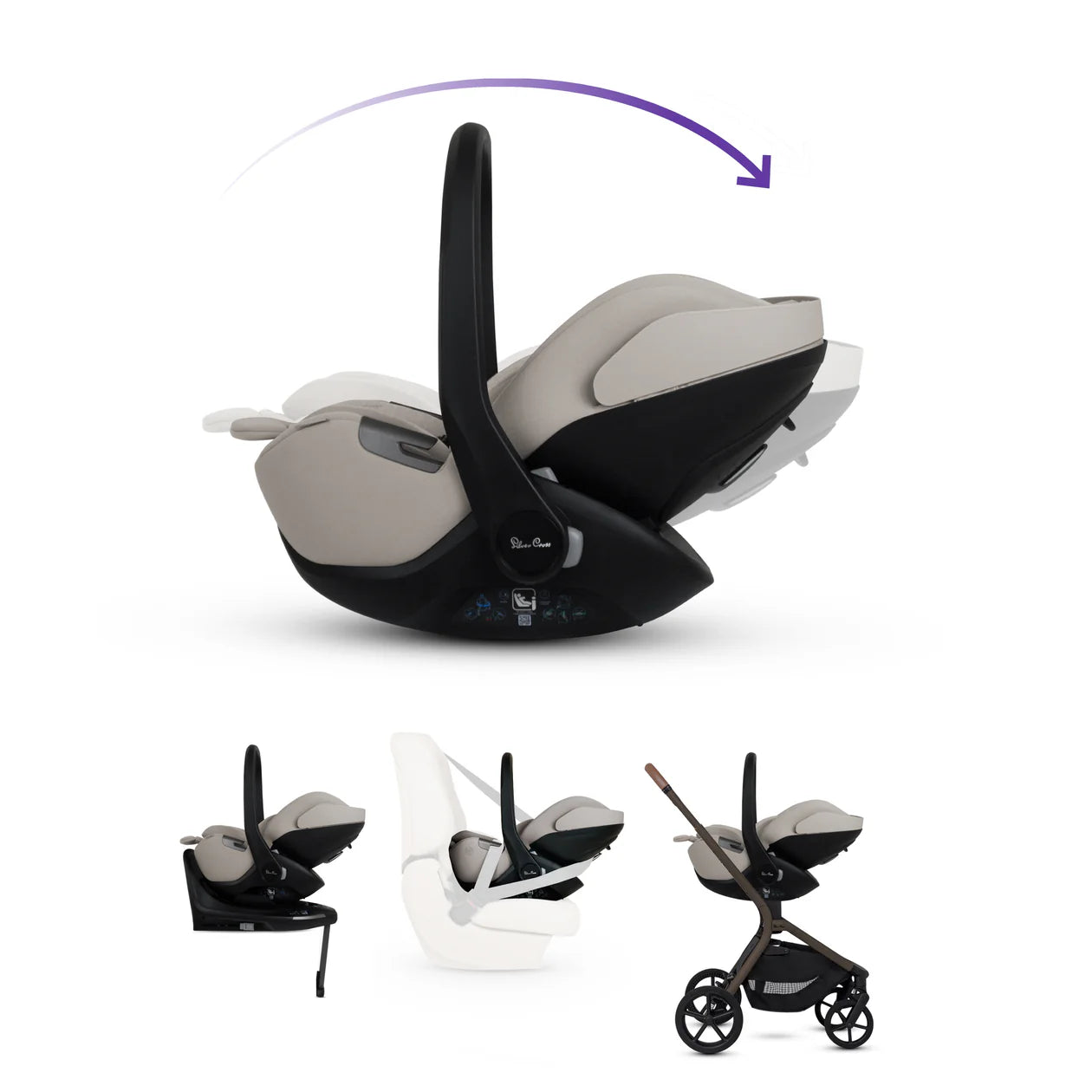 Silver Cross Breez Maple Travel System Ultimate 360 Infant Carrier Bundle (12 piece) Taupe