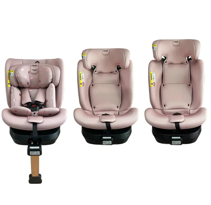 MBCSSPIN i-Size (40-150cm) Spin Car Seat - Pink Polka