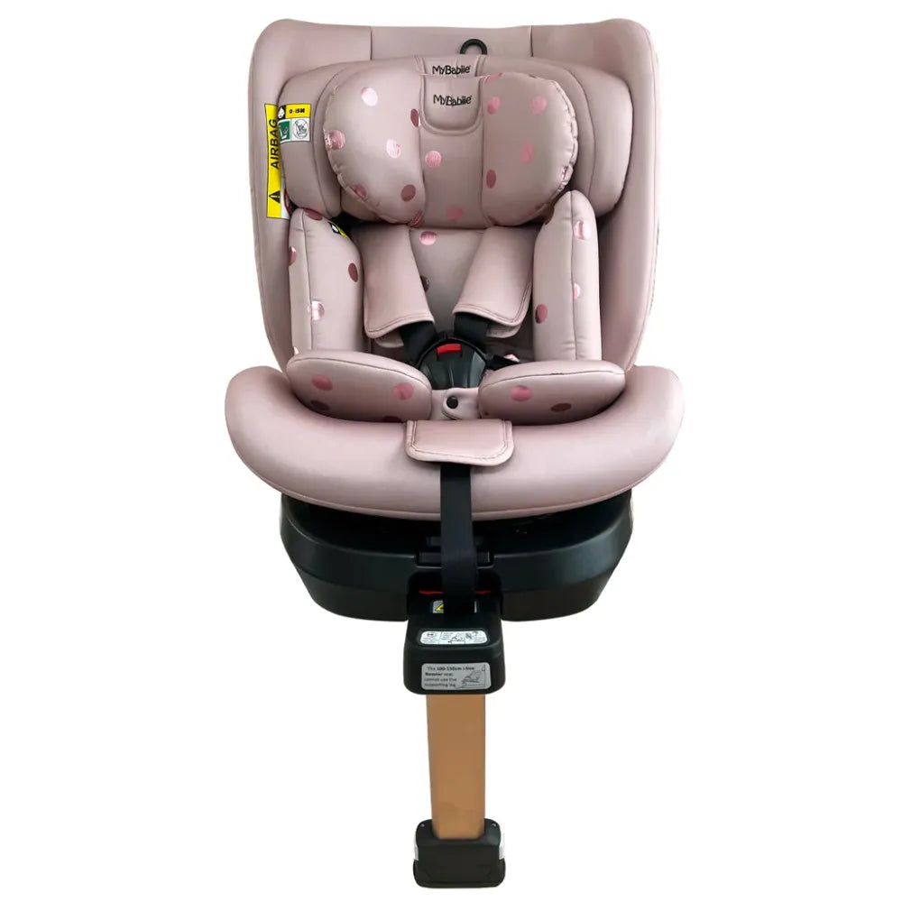 MBCSSPIN i-Size (40-150cm) Spin Car Seat - Pink Polka