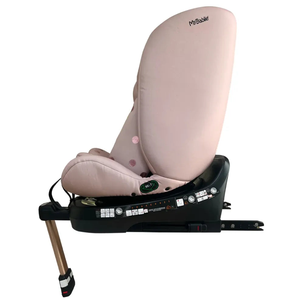 MBCSSPIN i-Size (40-150cm) Spin Car Seat - Pink Polka