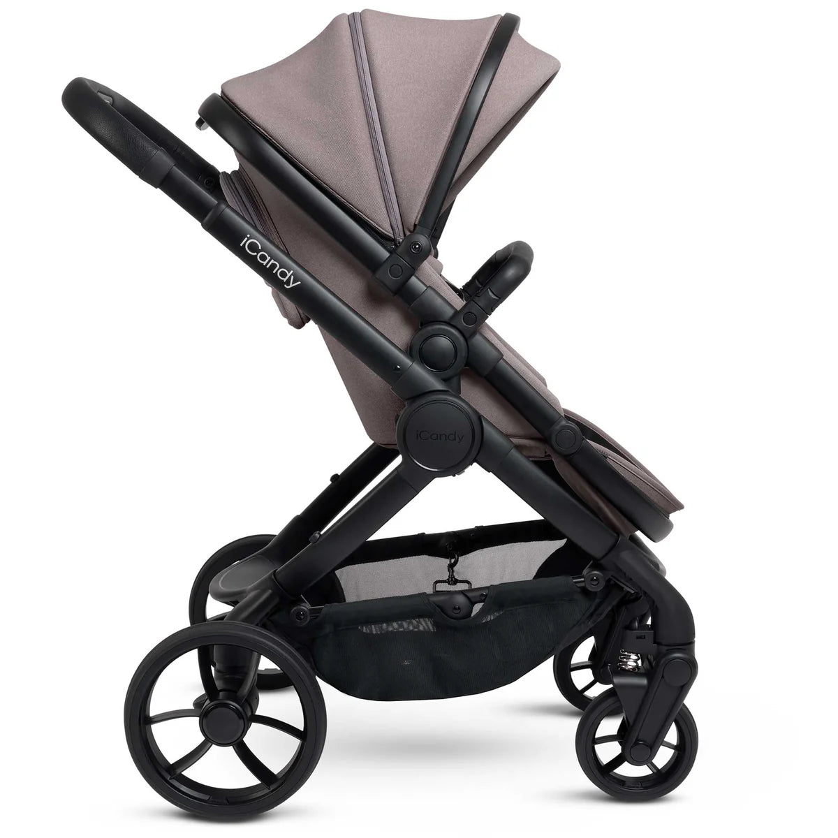 iCandy Peach 7 Pushchair, Carrycot & Accessories with Cocoon Car Seat and Base Travel Bundle, Porcini