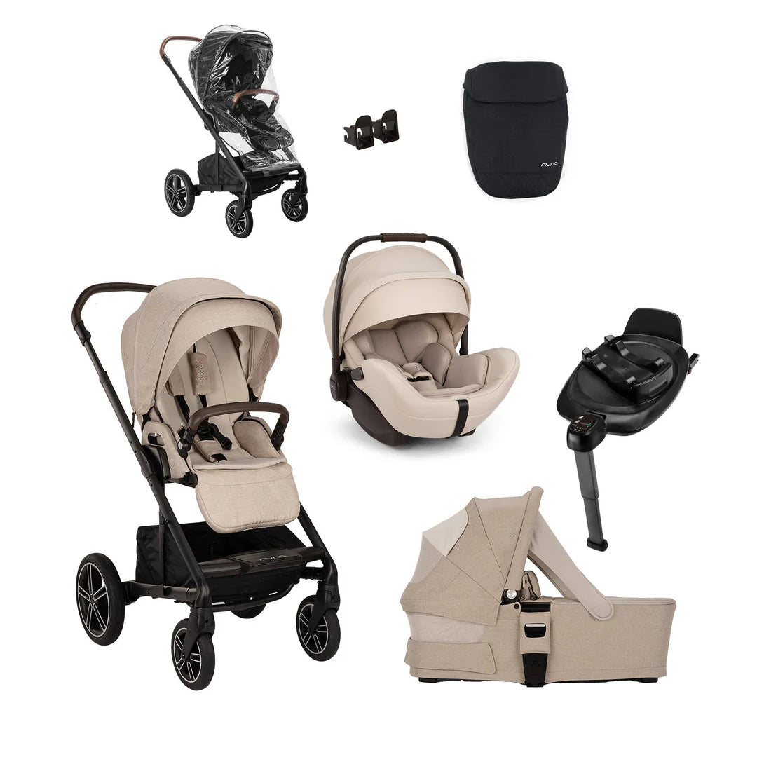 Nuna MIXX Next ARRA FLEX Next Generation Travel System Bundle - Biscotti