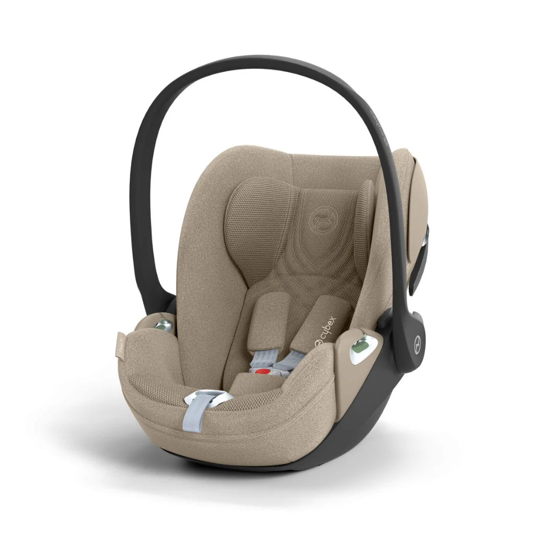 iCandy Peach 7 Pushchair & Accessories with Cybex Cloud T Baby Car Seat and Base T Bundle, Biscotti/Cozy beige