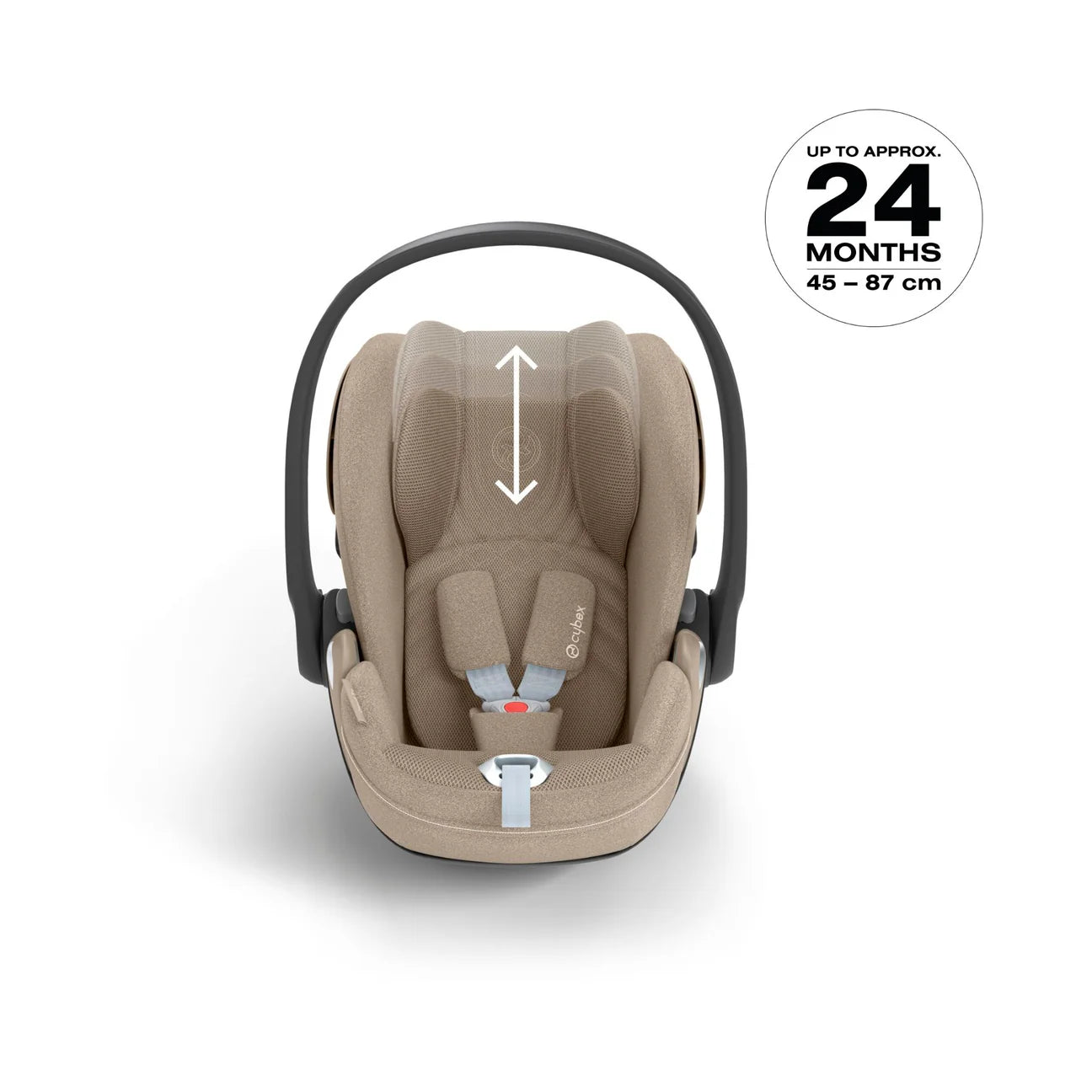 iCandy Peach 7 Pushchair & Accessories with Cybex Cloud T Baby Car Seat and Base T Bundle, Biscotti/Cozy beige