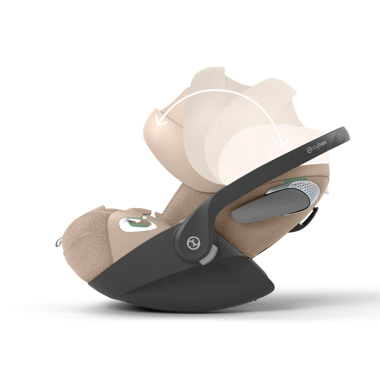 iCandy Peach 7 Pushchair & Accessories with Cybex Cloud T Baby Car Seat and Base T Bundle, Biscotti/Cozy beige